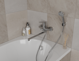 Смеситель для ванны с длинным поворотным изливом RUSH Bali (BA3835-51)